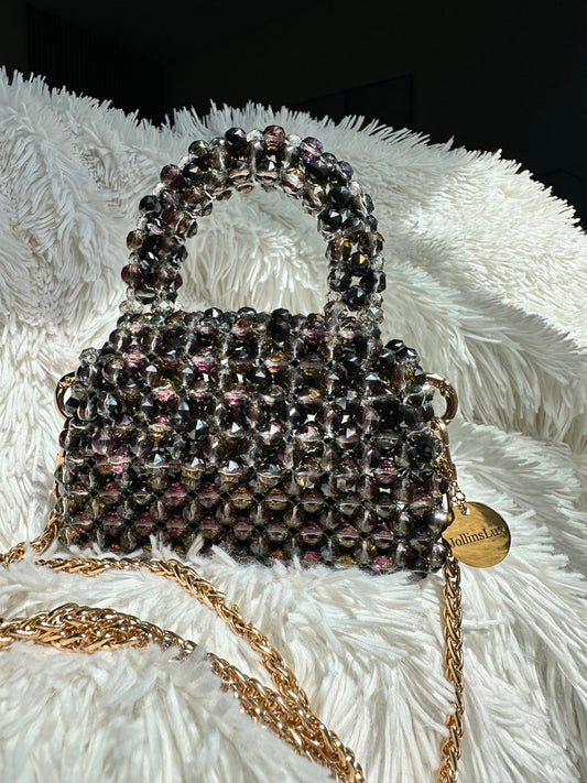 Two-tone Mini Crystal bag